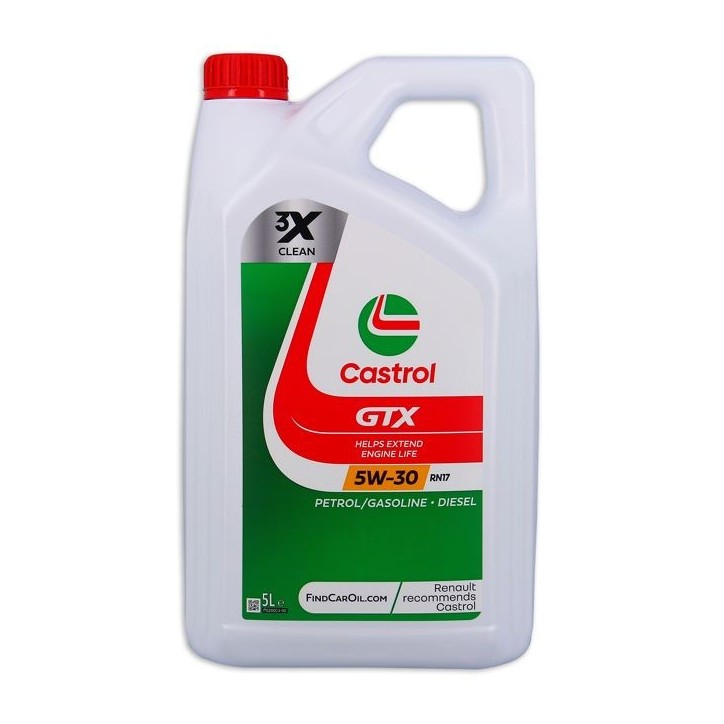 Huile moteur - CASTROL GTX 5W-30 RN17 - 5L - 5W30 Huile moteur - CASTROL GTX 5W-30 RN17 - 5L - 5W30