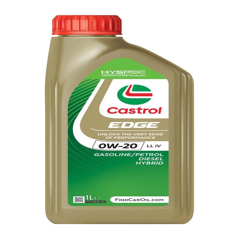 Huile moteur - CASTROL EDGE 0W-20 LL IV - 1L - 0W20 Huile moteur - CASTROL EDGE 0W-20 LL IV - 1L - 0W20