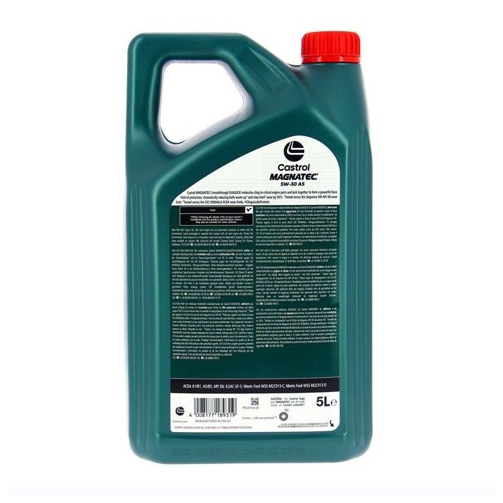 Huile moteur - CASTROL Magnatec 5W-30 A5 - 5L - 5W30