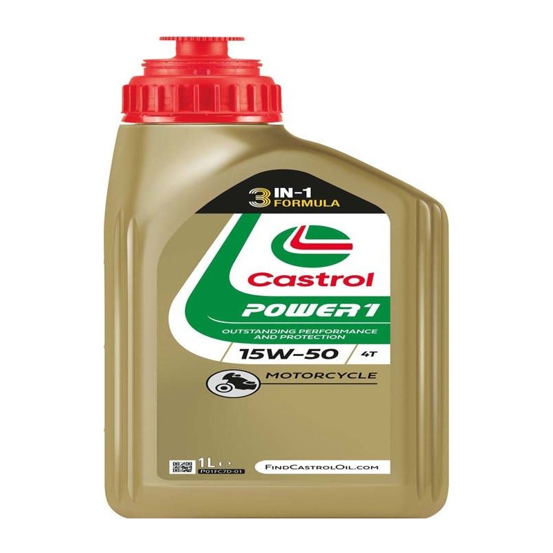 Huile moteur - CASTROL Power 1 4T 15W-50 - 1L - 15W50 Huile moteur - CASTROL Power 1 4T 15W-50 - 1L - 15W50