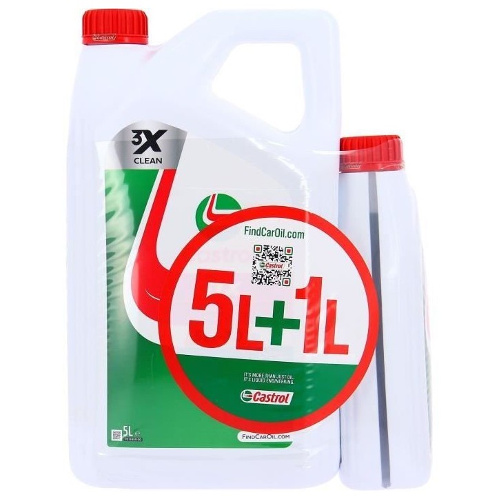 Huile Moteur - CASTROL GTX - 5W-30 C4 - 5L+1L - Offre spéciale