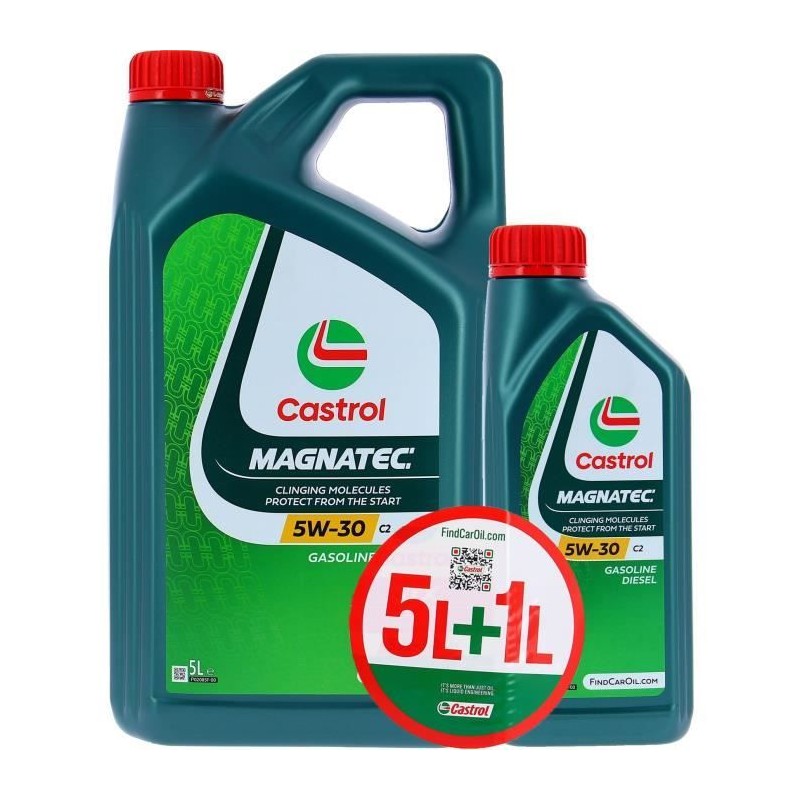 Huile Moteur - CASTROL MAGNATEC - 5W-30 C2 - 5L+1L - Offre spéciale Huile Moteur - CASTROL MAGNATEC - 5W-30 C2 - 5L+1L - Offre spéciale