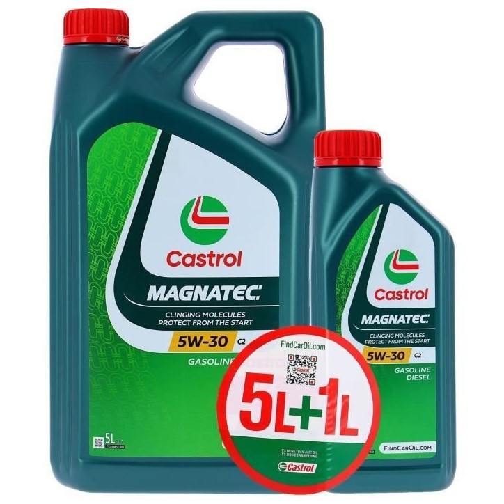 Huile Moteur - CASTROL MAGNATEC - 5W-30 C2 - 5L+1L - Offre spéciale