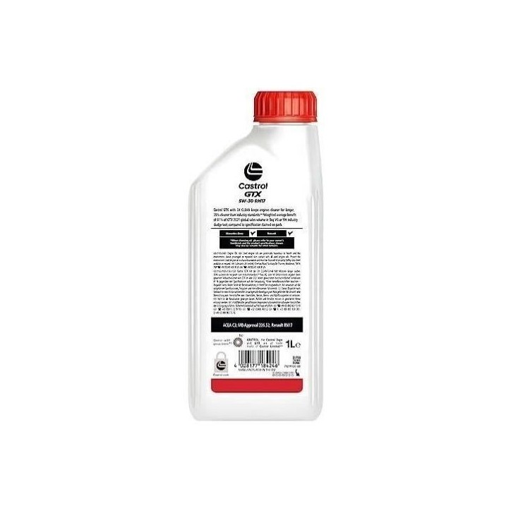 Huile moteur - CASTROL - GTX 5W-30 RN17 - 1L