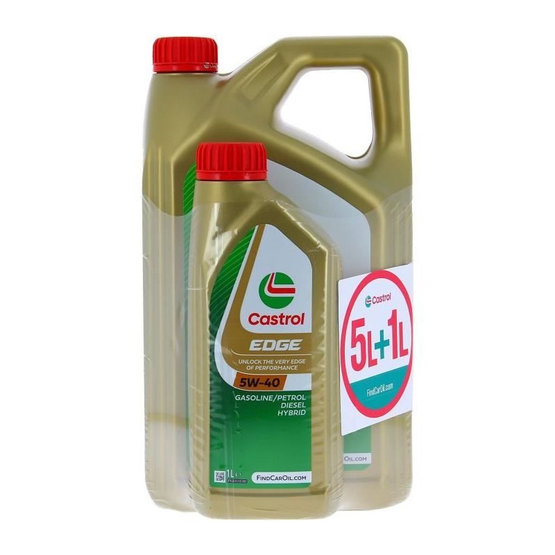Huile Moteur - CASTROL EDGE - 5W-40 - 5L+1L - Offre spéciale Huile Moteur - CASTROL EDGE - 5W-40 - 5L+1L - Offre spéciale