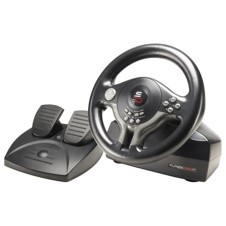 Volant de course - SUPERDRIVE - SV250 - Avec pédalier - Palettes - Vibrations - Multi-plateformes Volant de course - SUPERDRIVE - SV250 - Avec pédalier - Palettes - Vibrations - Multi-plateformes