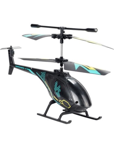 Hélicoptere télécommandé AIR MAMBA - FLYBOTIC - Technologie infrarouge - 2 canaux - Noir et bleu