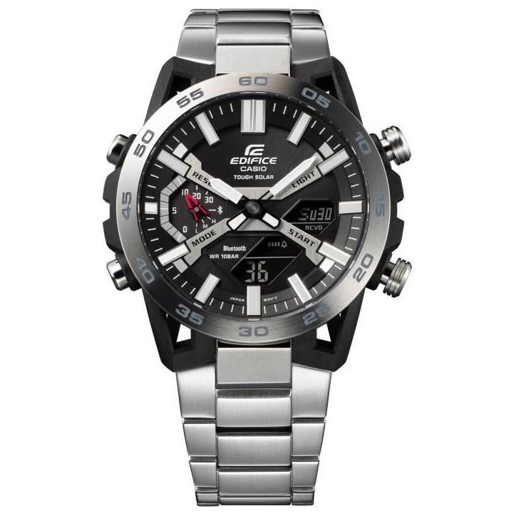 Montre - CASIO - ECB-2000D-1AEF - 51mm - Argent - Bluetooth - Solaire - Étanche 10 bars