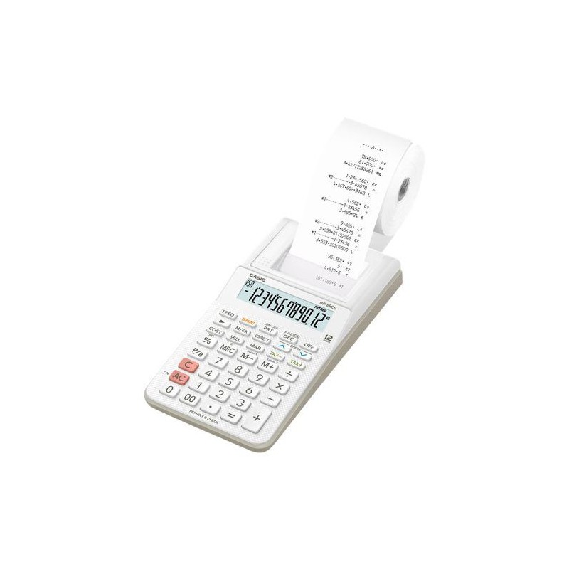 Calculatrice imprimante - CASIO - HR8 RCE - Portable - Écran LCD - Al Calculatrice imprimante - CASIO - HR8 RCE - Portable - Écran LCD - Al