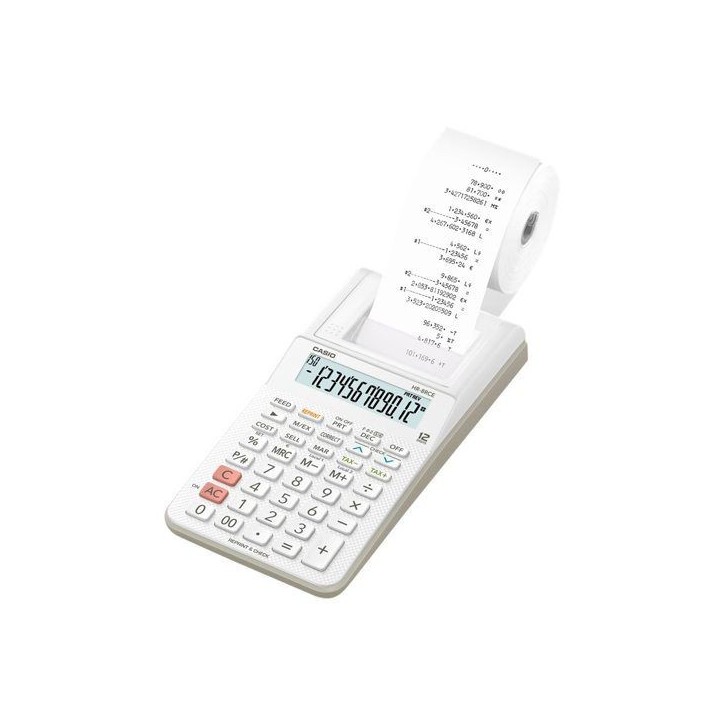 Calculatrice imprimante - CASIO - HR8 RCE - Portable - Écran LCD - Alimentation par pile Calculatrice imprimante - CASIO - HR8 RCE - Portable - Écran LCD - Alimentation par pile