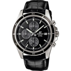 Montre - CASIO - EDIFICE - Cuir véritable - Noir - Étanchéité 10 A