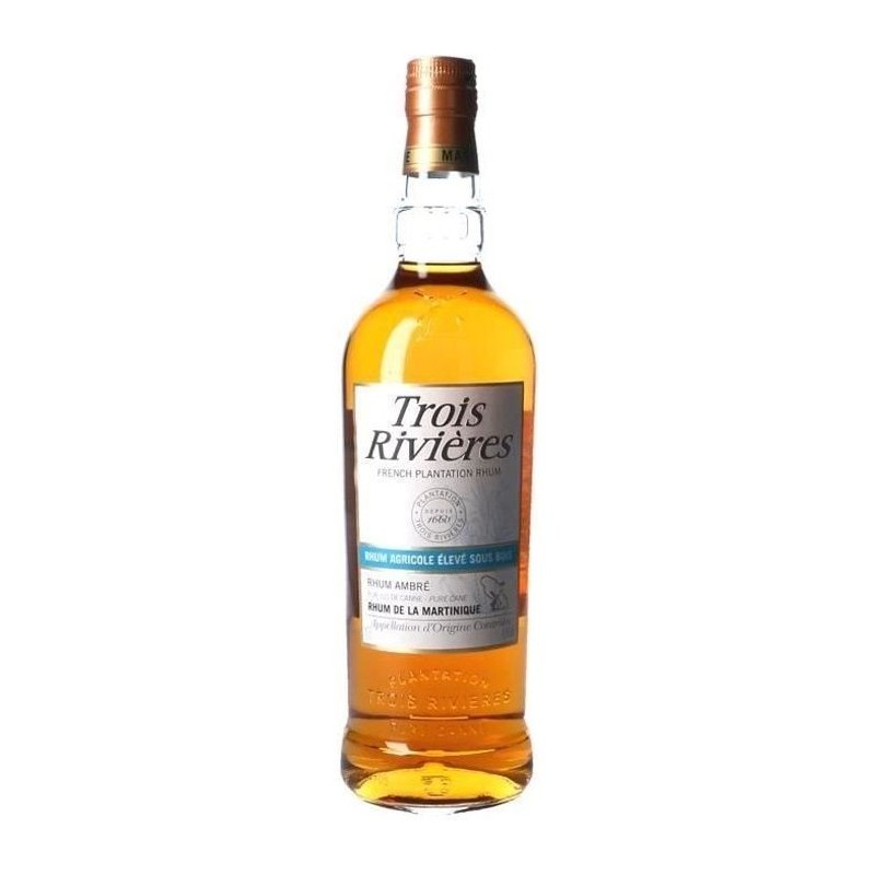 Rhum Trois Rivieres ambré 40° 70cl Rhum Trois Rivieres ambré 40° 70cl