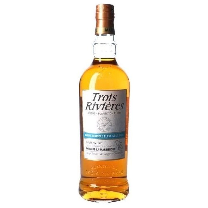 Rhum Trois Rivieres ambré 40° 70cl