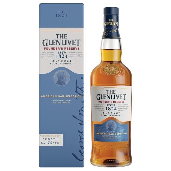 The Glenlivet - Founder's Reserve - Whisky Ecossais Single Malt - 40,0% Vol. - 70cl