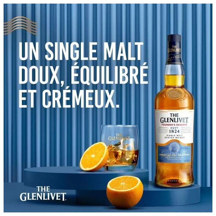 The Glenlivet - Founder's Reserve - Whisky Ecossais Single Malt - 40,0% Vol. - 70cl