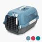 Cage de transport pour chat - CATIT - Moyen - Hauteur max chat 27 cm - Bleu-gris