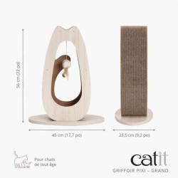 Griffoir pour chat - CATIT - Pixi Grand - Avec balle en tissu et plume