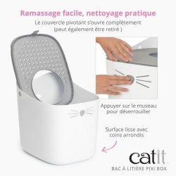 Maison de toilette Bac a litiere pour chat - CATIT - Pixi Box - Entré