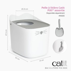 Maison de toilette Bac a litiere pour chat - CATIT - Pixi Box - Entré