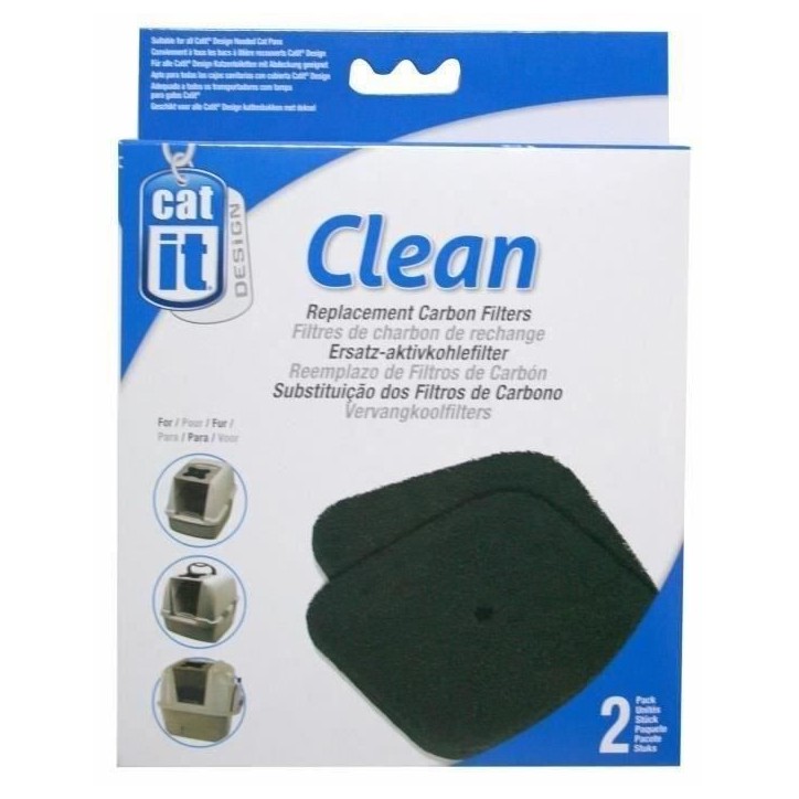 Recharge 2 filtres charbon pour maison de toilette Recharge 2 filtres charbon pour maison de toilette