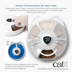 Distributeur de repas pour chat connecté - CATIT - PIXI SMART - 6 x 1