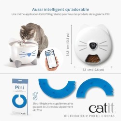 Distributeur de repas pour chat connecté - CATIT - PIXI SMART - 6 x 1