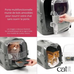 Cage de transport pour chat - CATIT - Cabrio - Multifonctionelle - Ouv