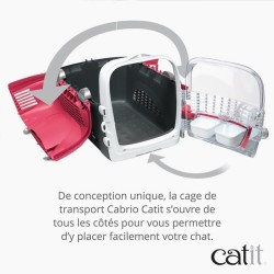 Cage de transport pour chat - CATIT - Cabrio - Multifonctionelle - Ouv