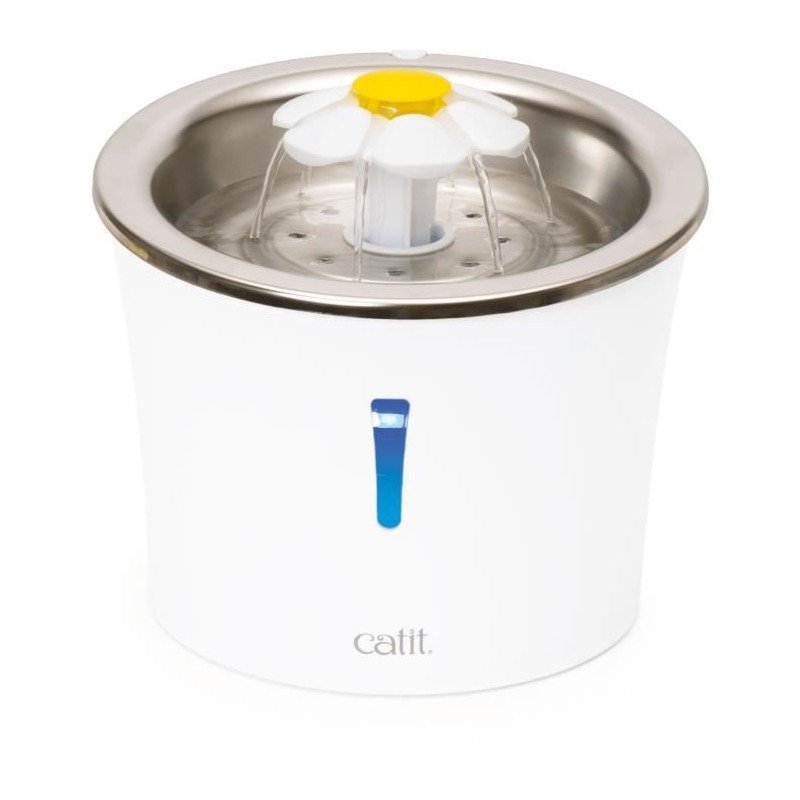 Fontaine a eau pour chat a fleur - CATIT - Flower - 3L - Dessus en aci Fontaine a eau pour chat a fleur - CATIT - Flower - 3L - Dessus en aci