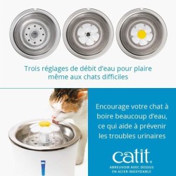 Fontaine a eau pour chat a fleur - CATIT - Flower - 3L - Dessus en aci