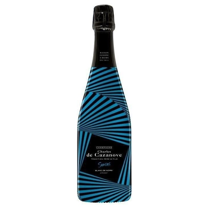 Champagne Charles de Cazanove Senses Extra brut - Bouteille thermosensible - Change de couleur Champagne Charles de Cazanove Senses Extra brut - Bouteille thermosensible - Change de couleur