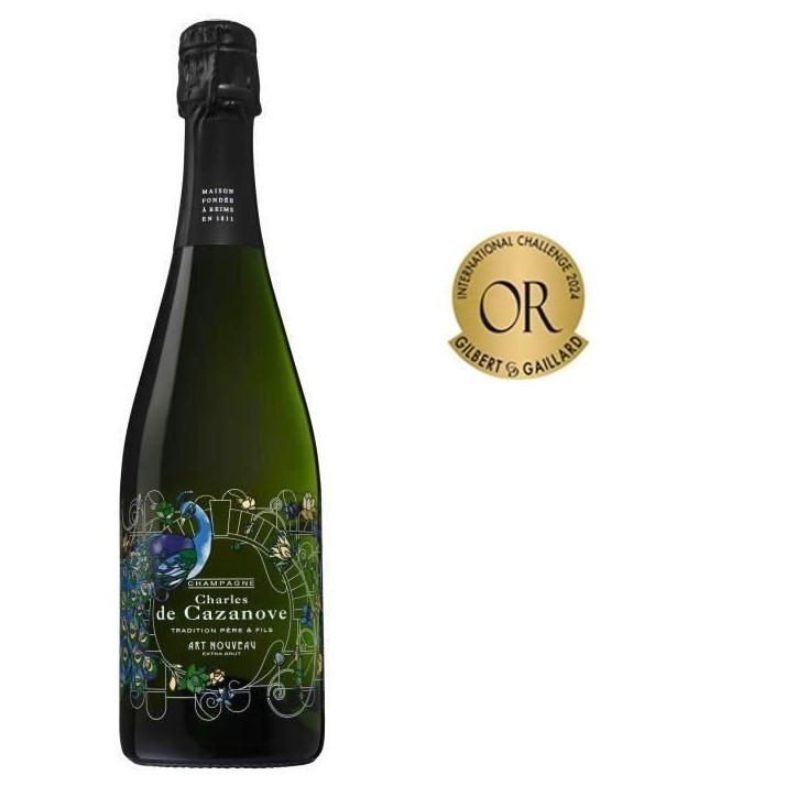 Champagne Charles de Cazanove Extra Brut Collection Art Nouveau