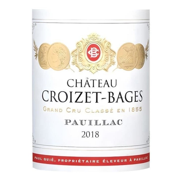 Château Croizet-Bages 2018 Pauillac - Vin rouge de Bordeaux