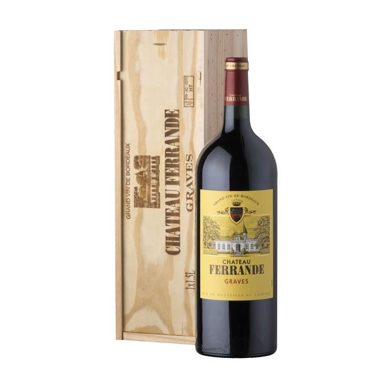 Magnum Coffret Cadeau Caisse Bois - Château Ferrande 2019 Graves - Vi Magnum Coffret Cadeau Caisse Bois - Château Ferrande 2019 Graves - Vi