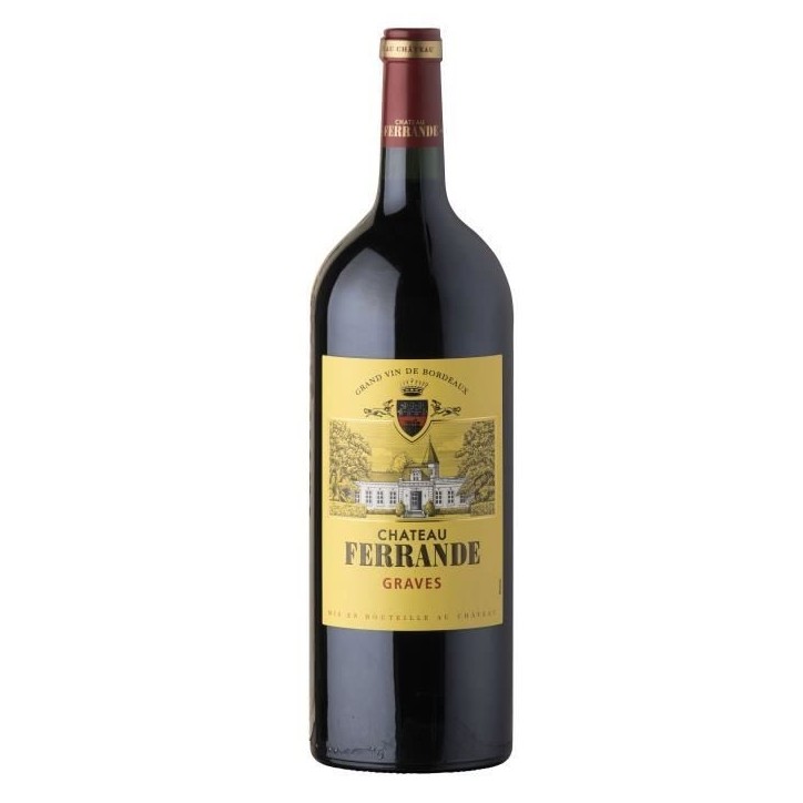 Magnum Coffret Cadeau Caisse Bois - Château Ferrande 2019 Graves - Vin rouge de Bordeaux