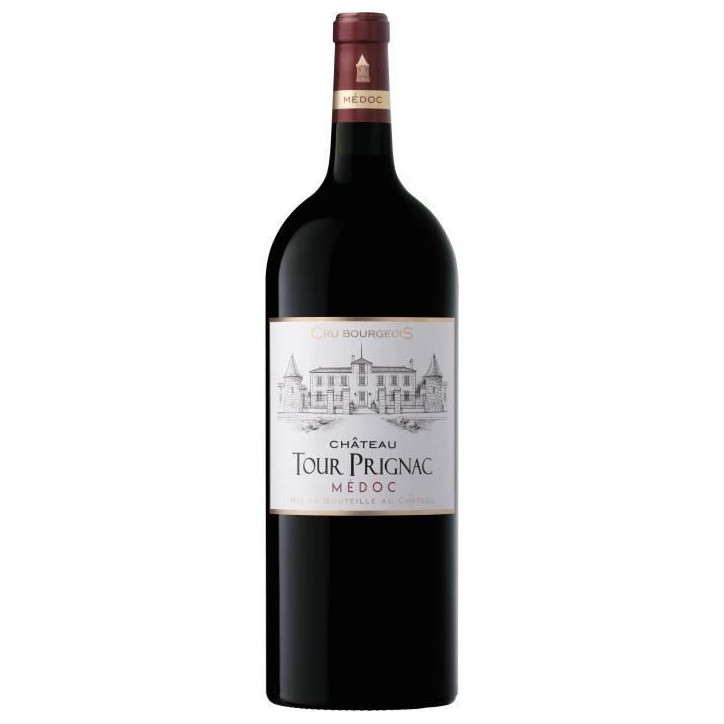 Magnum Coffret Cadeau Caisse - Château Tour Prignac Médoc Cru Bourgeois - Vin Rouge de Bordeaux 2019