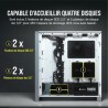 CORSAIR Boîtier PC 4000D Airflow - Moyen Tour - Verre trempé - Blanc