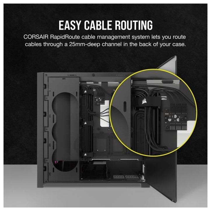 Boîtier PC - CORSAIR - FRAME 5000D RS ARGB Airflow - Moyen-tour - Noir - CC-9011309-WW Boîtier PC - CORSAIR - FRAME 5000D RS ARGB Airflow - Moyen-tour - Noir - CC-9011309-WW