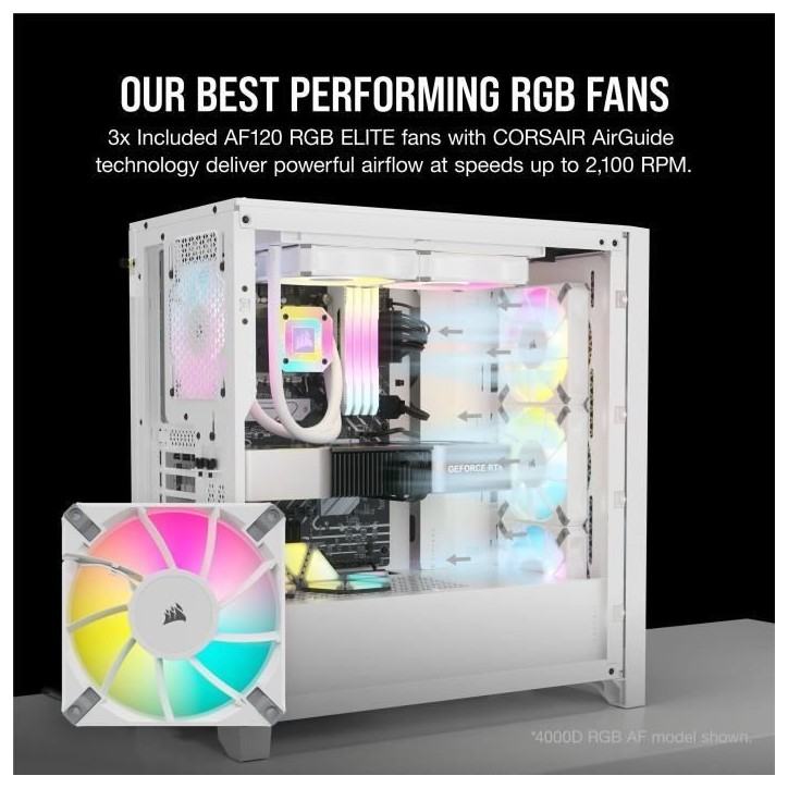 Boîtier PC - CORSAIR - FRAME 5000D RS ARGB Airflow - Moyen-tour - Blanc - CC-9011310-WW Boîtier PC - CORSAIR - FRAME 5000D RS ARGB Airflow - Moyen-tour - Blanc - CC-9011310-WW