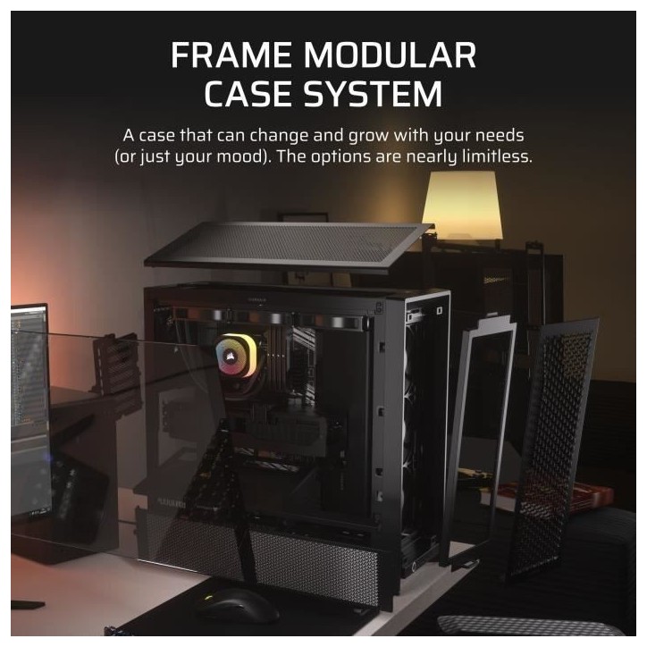 Boîtier PC - CORSAIR - FRAME 4000D RS - Moyen-tour - Noir - CC-9011312-WW Boîtier PC - CORSAIR - FRAME 4000D RS - Moyen-tour - Noir - CC-9011312-WW