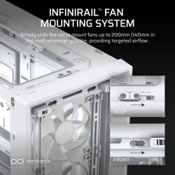 Boîtier PC - CORSAIR - FRAME 4000D RS - Moyen-tour - Blanc - CC-90113