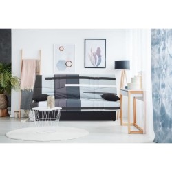 Clic clac 3 places DREAM - Tissu 100% Coton imprimé Piste Gris - Couc