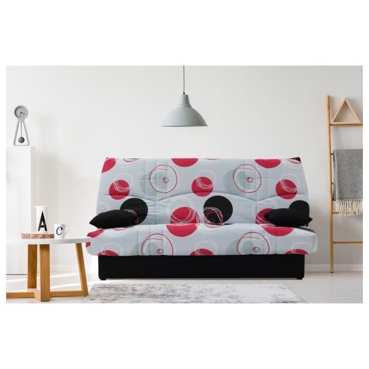 Clic clac 3 places DREAM - Tissu 100% Coton imprimé Planete - Couchage 125x190 cm - L190 x P92 x H96 cm Clic clac 3 places DREAM - Tissu 100% Coton imprimé Planete - Couchage 125x190 cm - L190 x P92 x H96 cm