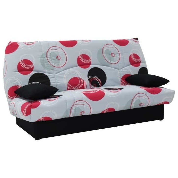 Clic clac 3 places DREAM - Tissu 100% Coton imprimé Planete - Couchage 125x190 cm - L190 x P92 x H96 cm Clic clac 3 places DREAM - Tissu 100% Coton imprimé Planete - Couchage 125x190 cm - L190 x P92 x H96 cm