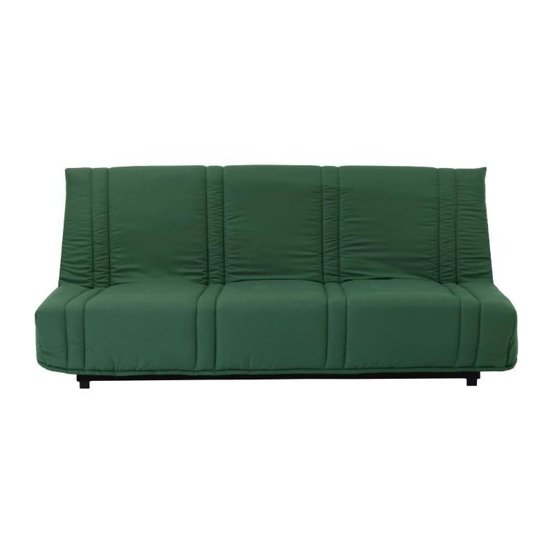 Clic clac 3 places LENA 20 - Tissu coton vert foret - Couchage 125x190