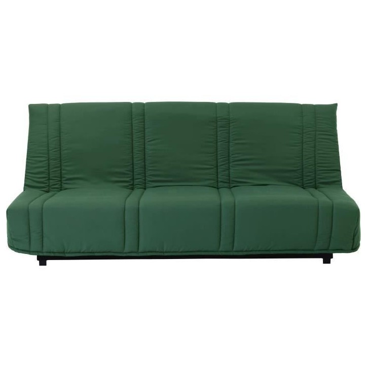 Clic clac 3 places LENA 20 - Tissu coton vert foret - Couchage 125x190 cm - L193 x P92 x H93 cm Clic clac 3 places LENA 20 - Tissu coton vert foret - Couchage 125x190 cm - L193 x P92 x H93 cm