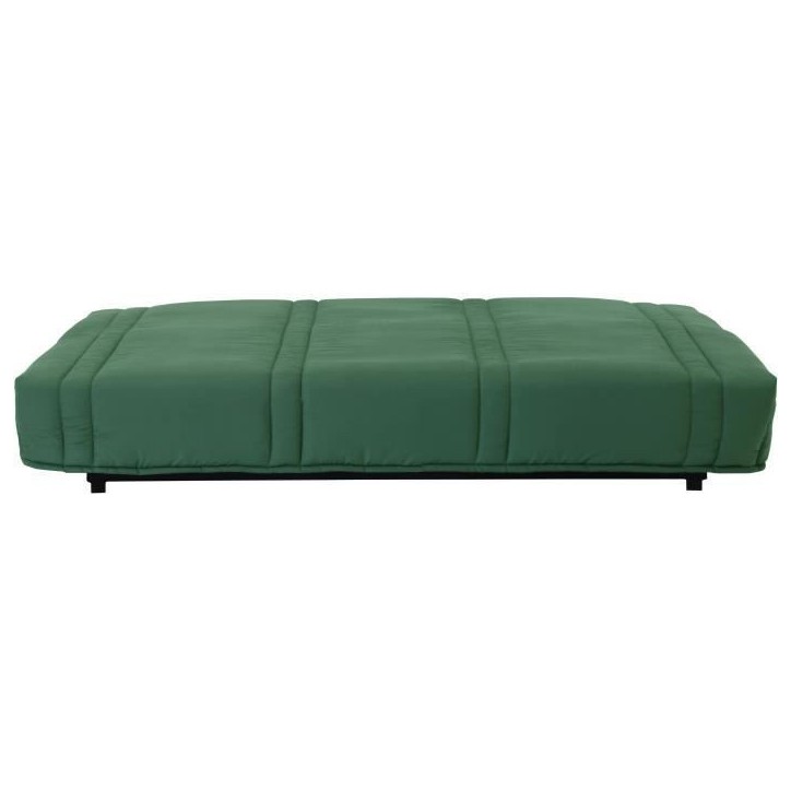 Clic clac 3 places LENA 20 - Tissu coton vert foret - Couchage 125x190 cm - L193 x P92 x H93 cm Clic clac 3 places LENA 20 - Tissu coton vert foret - Couchage 125x190 cm - L193 x P92 x H93 cm