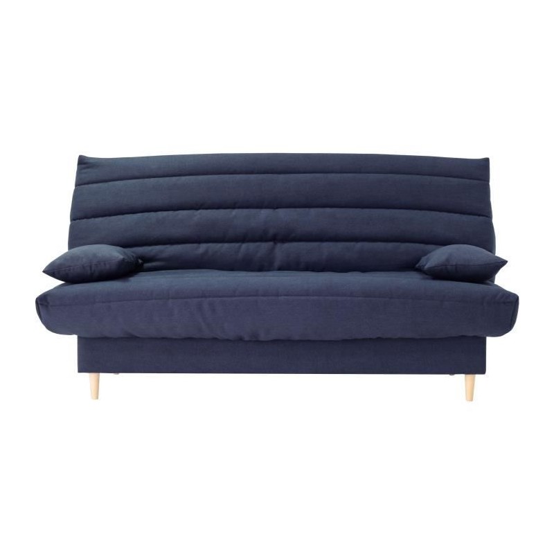 Clic clac 3 places - bleu foncé - Couchage 125x190 cm - Avec coussins Clic clac 3 places - bleu foncé - Couchage 125x190 cm - Avec coussins