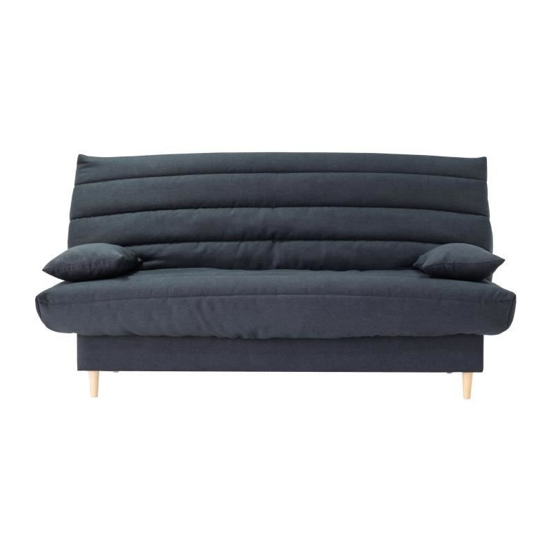 Clic clac 3 places - gris - Couchage 125x190 cm - Avec coussins Clic clac 3 places - gris - Couchage 125x190 cm - Avec coussins