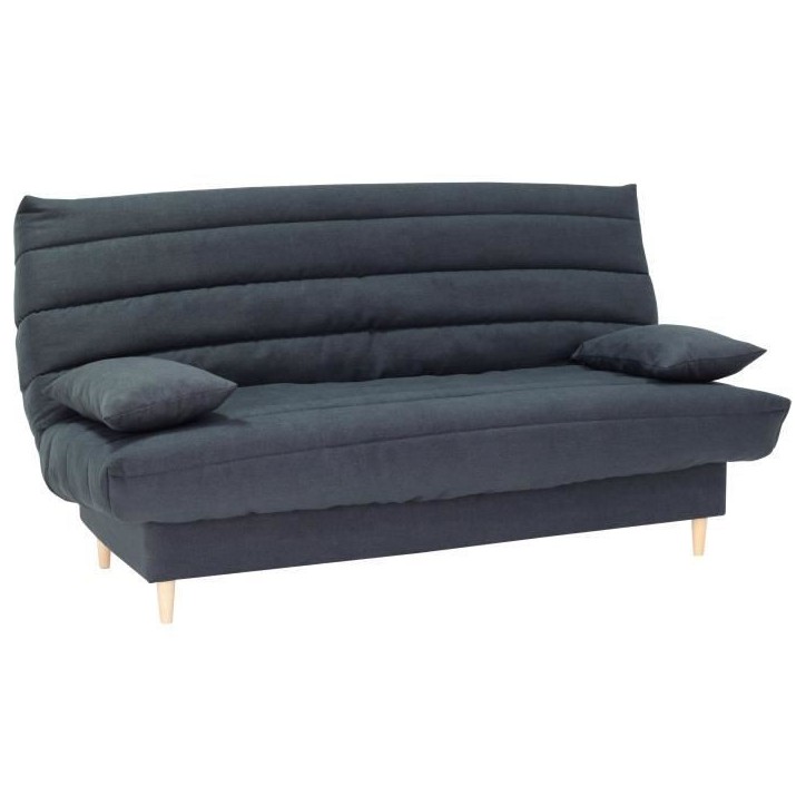Clic clac 3 places - gris - Couchage 125x190 cm - Avec coussins Clic clac 3 places - gris - Couchage 125x190 cm - Avec coussins